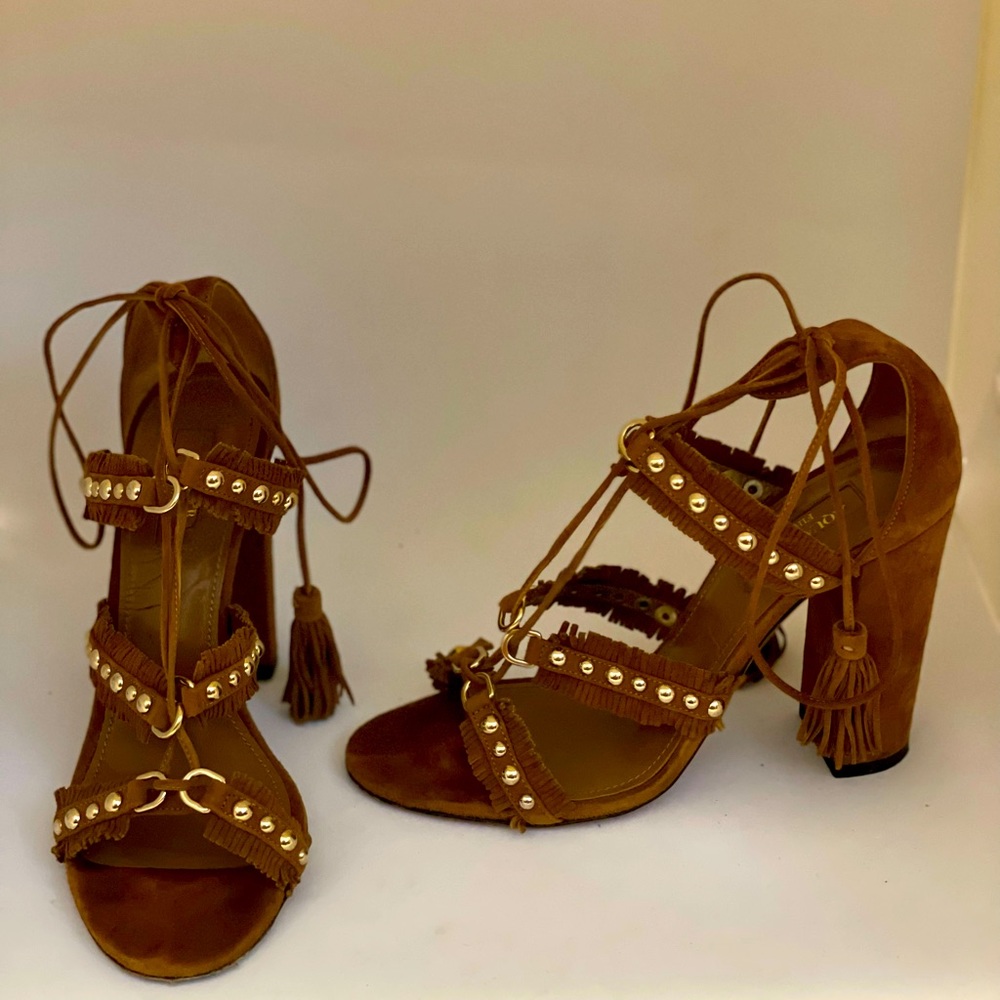 Aquazzura Suede Tulum Sandal - Picture 2 of 7